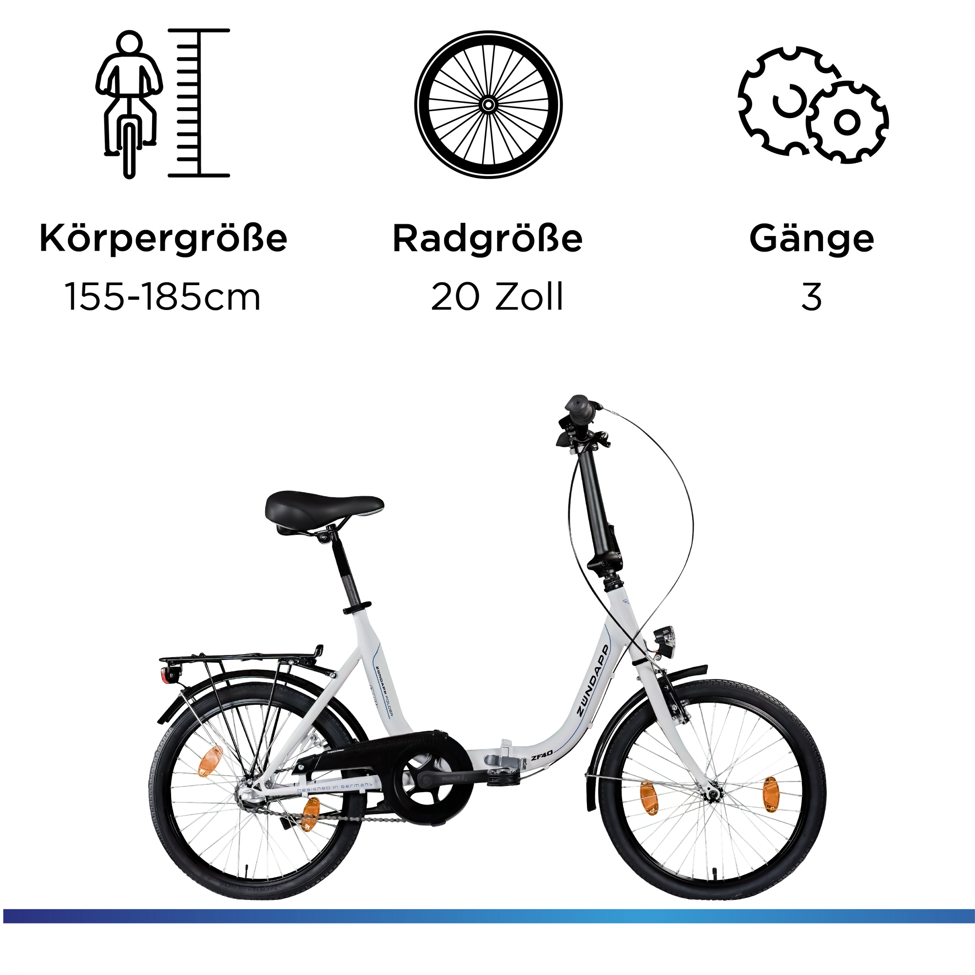 Zündapp ZF40 20 Zoll Klapprad, tiefer Einstieg