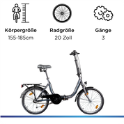 Zündapp ZF40 20 Zoll Klapprad, tiefer Einstieg