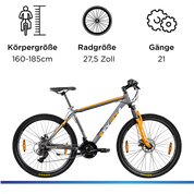 Zündapp FX27 Mountainbike Hardtail, 21-Gang