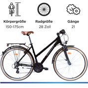 Zündapp T700 700c Trekkingrad Damen, 21-Gang