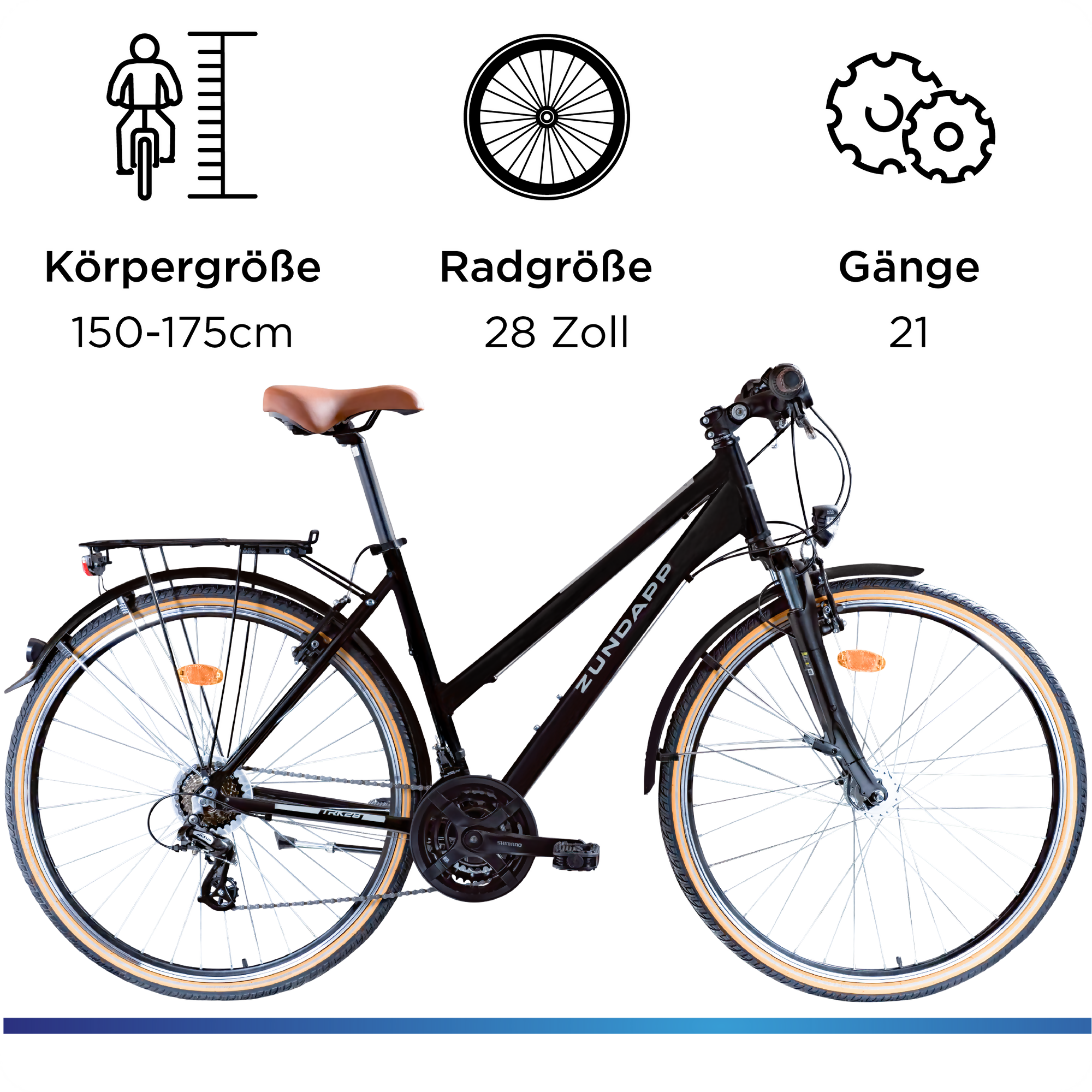 Zündapp T700 700c Trekkingrad Damen, 21-Gang