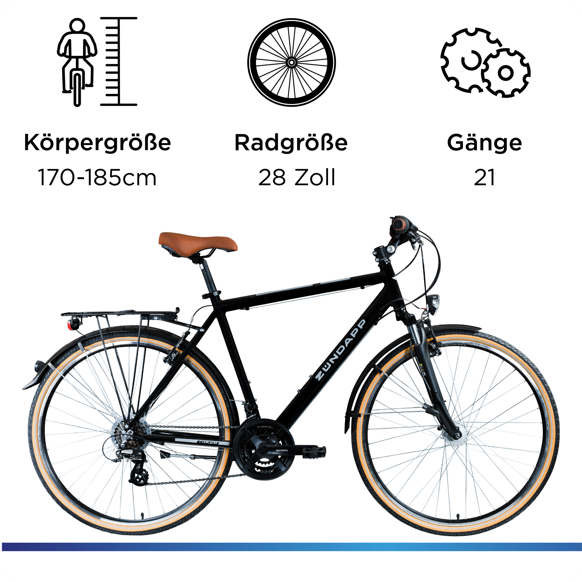Zündapp T700 700c Trekkingrad Herren, 21-Gang