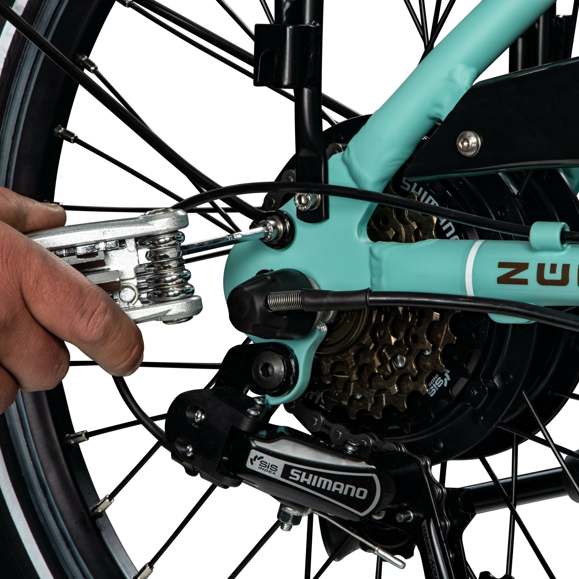 Zündapp Fahrrad Multitool mit 16 Funktionen, silber