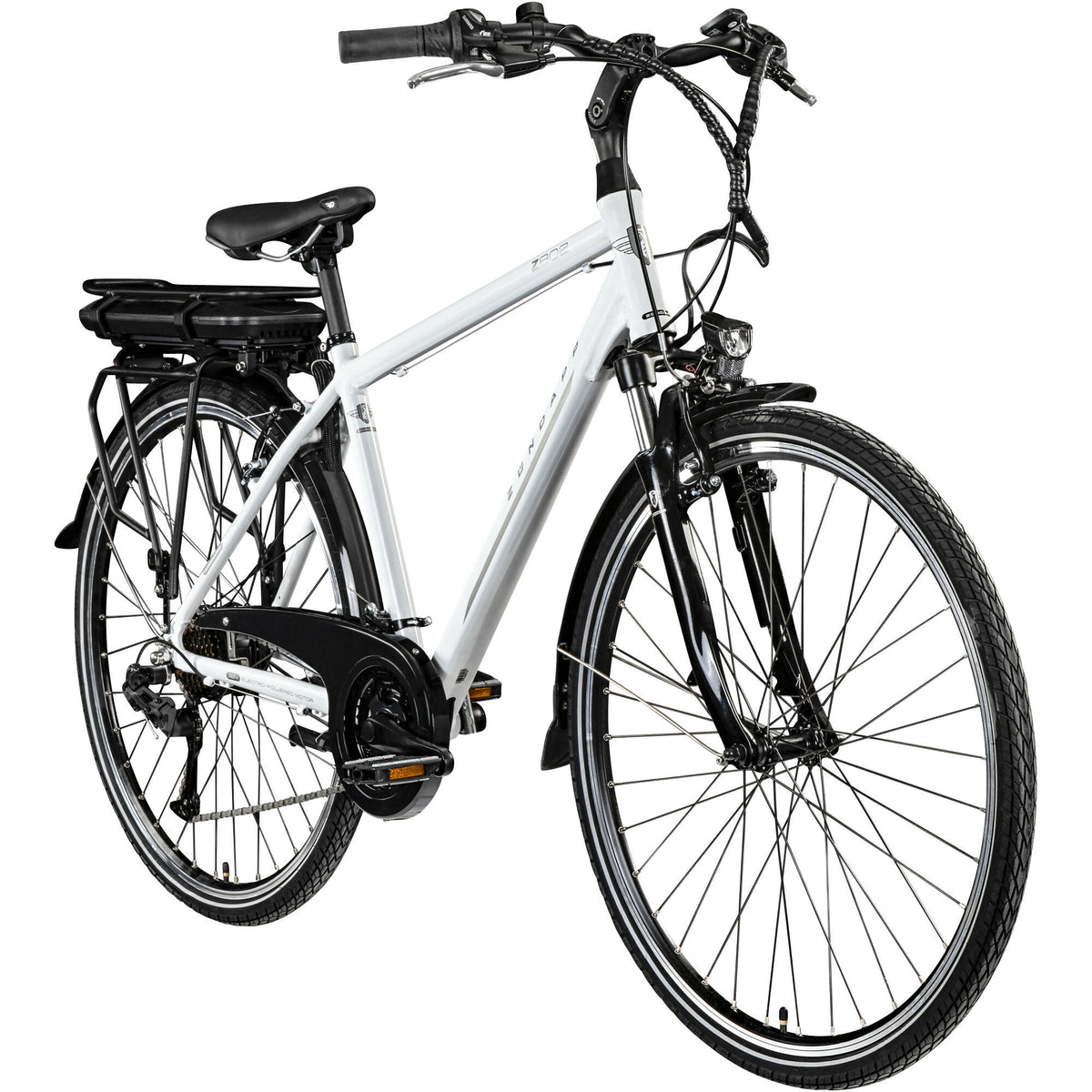 trekkingrad pedelec Zündapp Z802 Herren E Bike 28 Zoll – Zündapp Shop Color:Dark Night/Automatic+ GB CUBE Reaction Hybrid SL MLPR4 - Mammoth Lite Power Rack