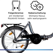 Zündapp ZF40 20 Zoll Klapprad, tiefer Einstieg
