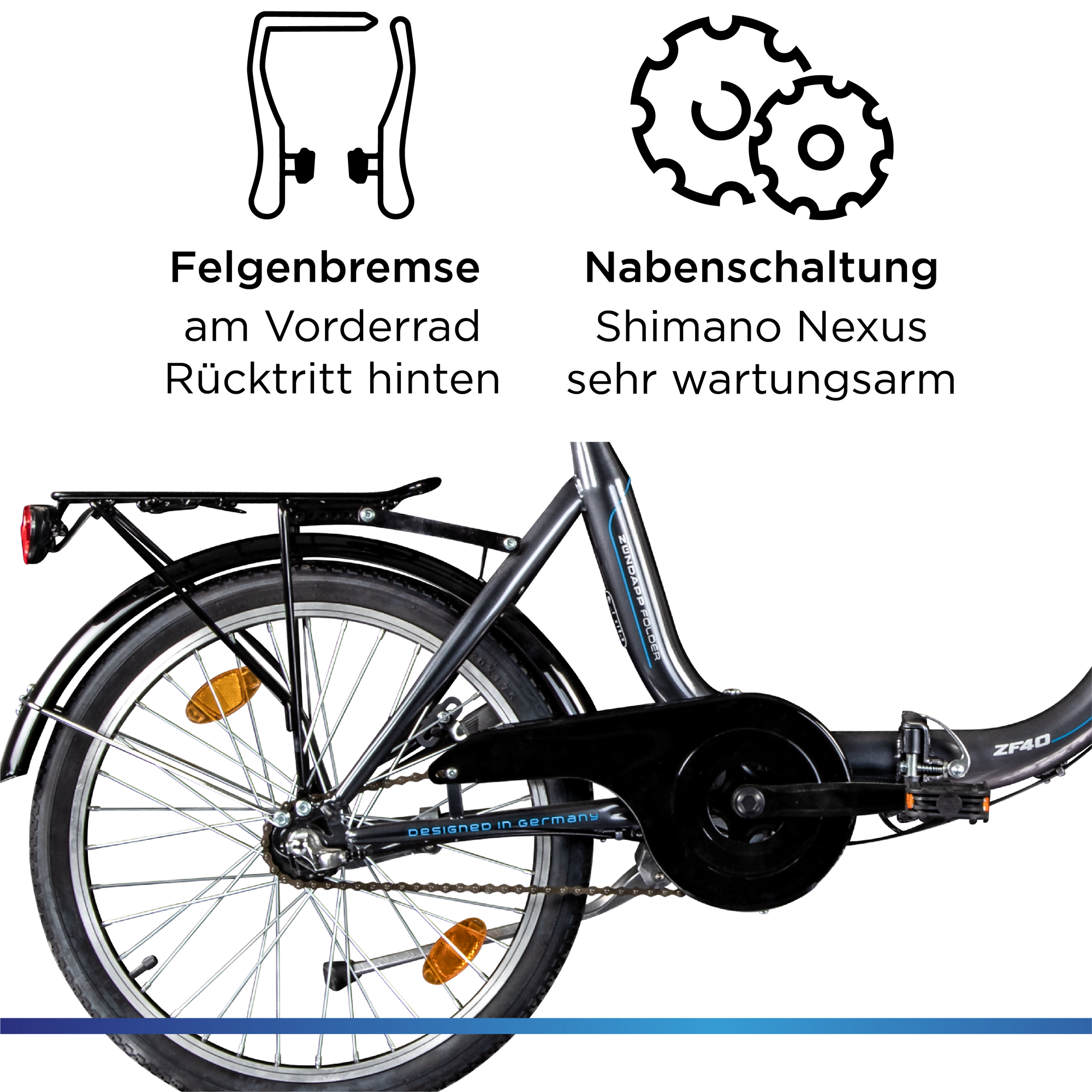 Zündapp ZF40 20 Zoll Klapprad, tiefer Einstieg