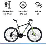 Zündapp FX27 Mountainbike Hardtail, 21-Gang