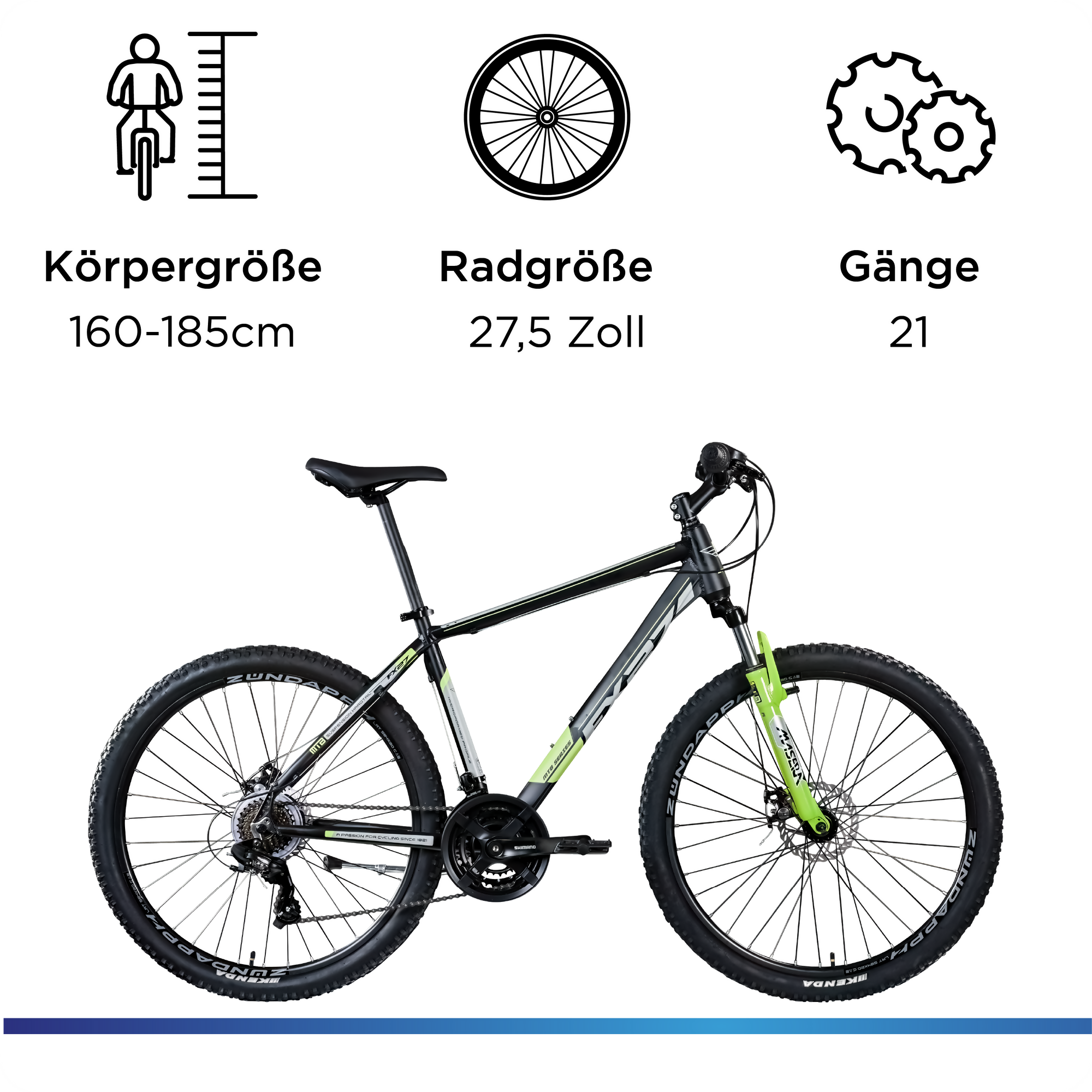 Zündapp FX27 Mountainbike Hardtail, 21-Gang