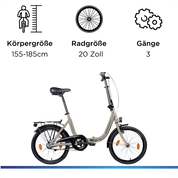Zündapp ZF40 20 Zoll Klapprad, tiefer Einstieg