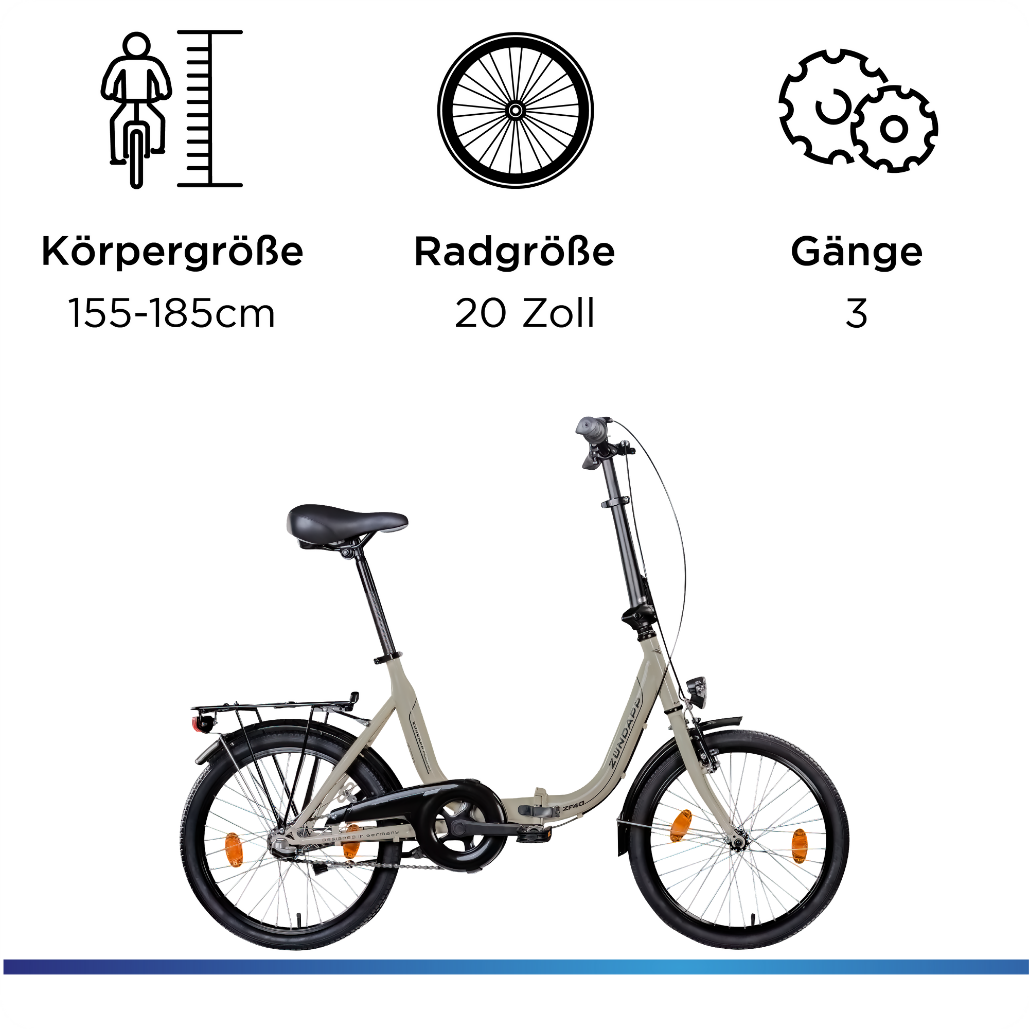Zündapp ZF40 20 Zoll Klapprad, tiefer Einstieg