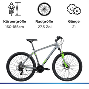Zündapp FX27 Mountainbike Hardtail, 21-Gang