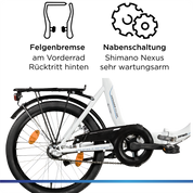 Zündapp ZF40 20 Zoll Klapprad, tiefer Einstieg
