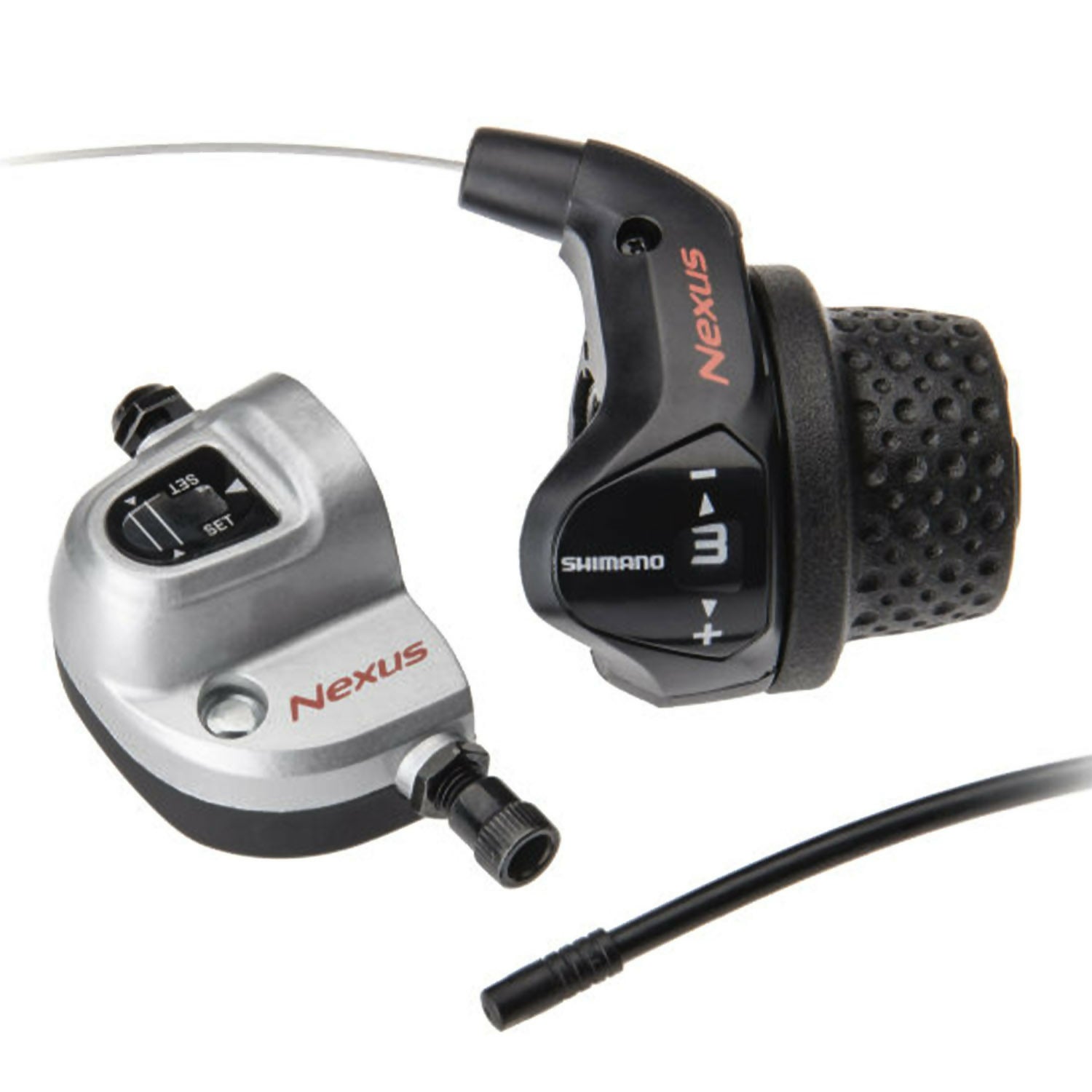 Shimano Revoshift SL-3S41 Drehgriffschalter, schwarz – 3-fach, rechts, 1800 mm