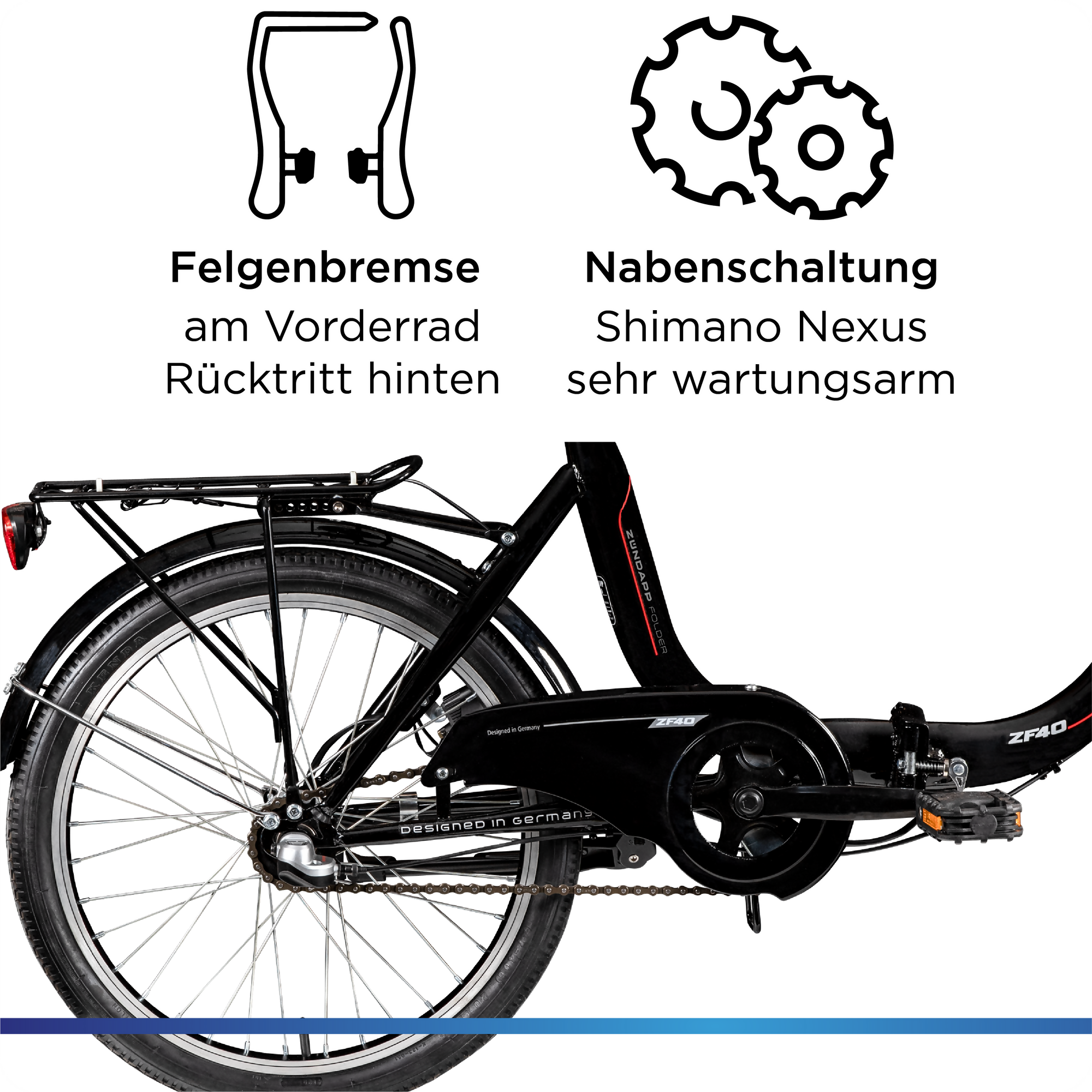 Zündapp ZF40 20 Zoll Klapprad, tiefer Einstieg