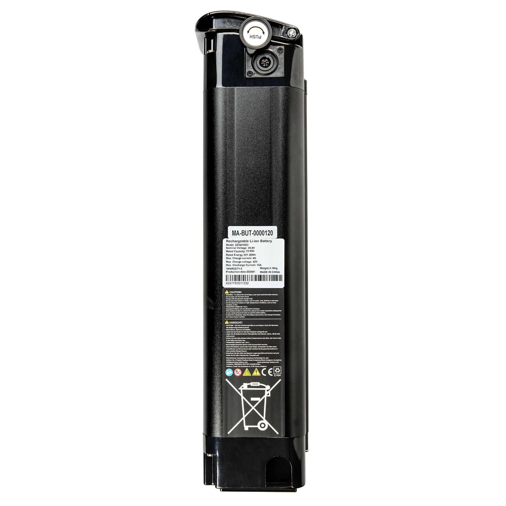 Zündapp Green 2.7 Lithium Batterie E Bike Akku 531 Wh Lithiumionenakku 14,4 Ah Ebike Akkus Fahrradakku Sitzrohr