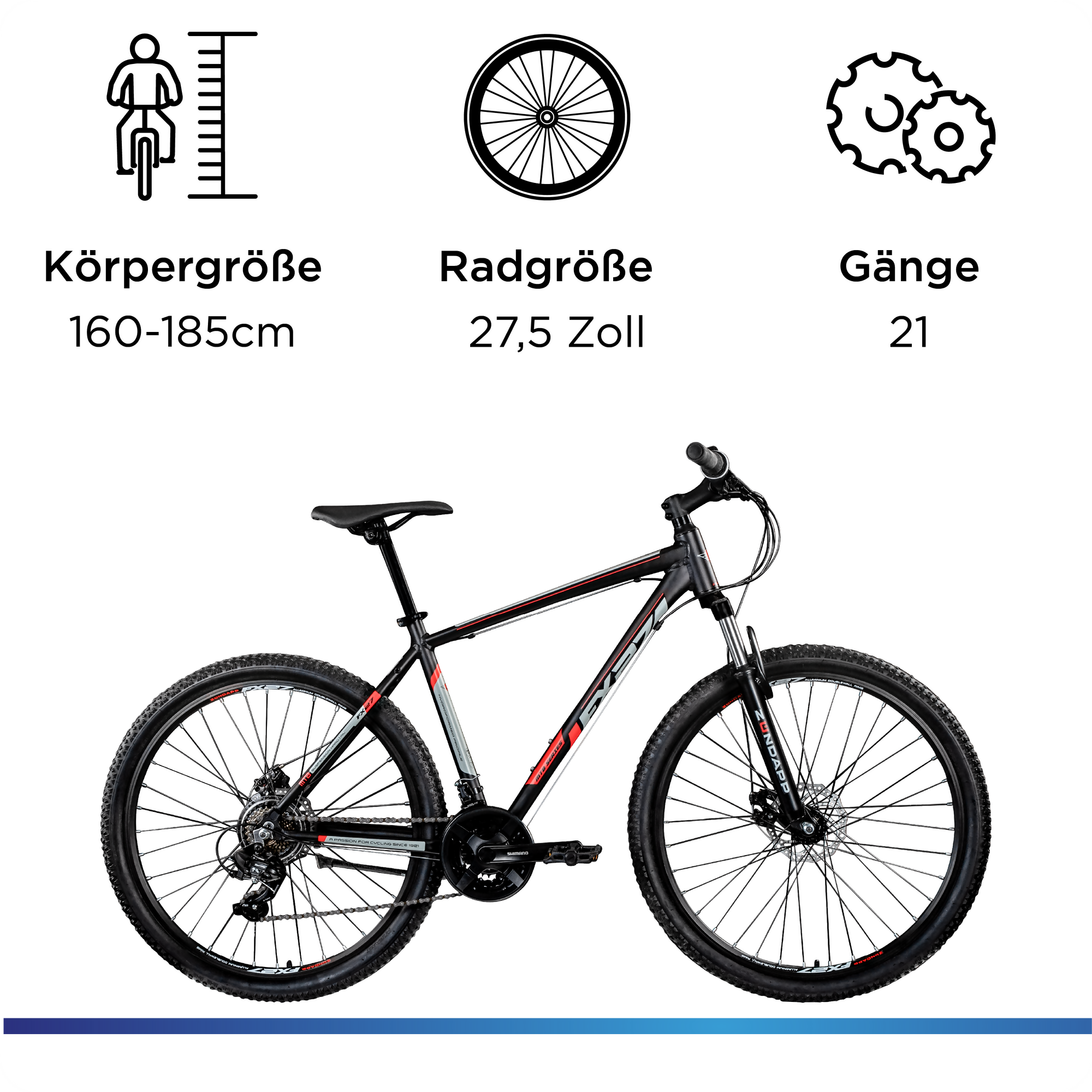 Zündapp FX27 Mountainbike Hardtail, 21-Gang
