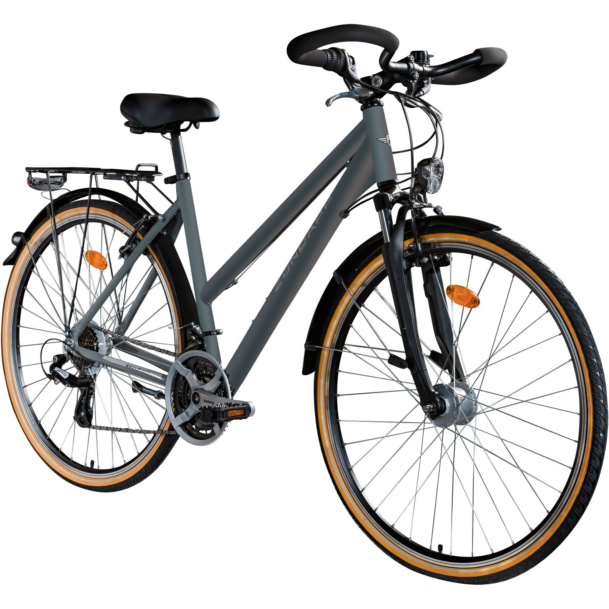 Zündapp T700 700c Trekkingrad Damen, 21-Gang, grau
