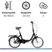 Zündapp ZF40 20 Zoll Klapprad, tiefer Einstieg
