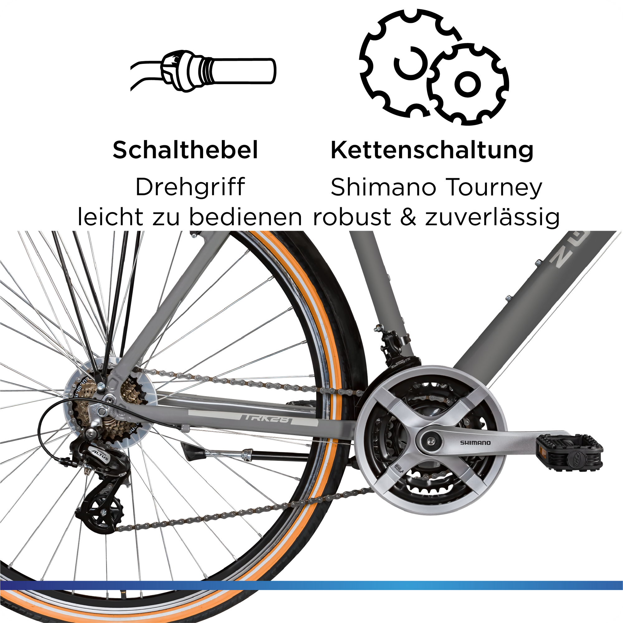 Zündapp T700 Trekkingrad Damen Herren, 21-Gang